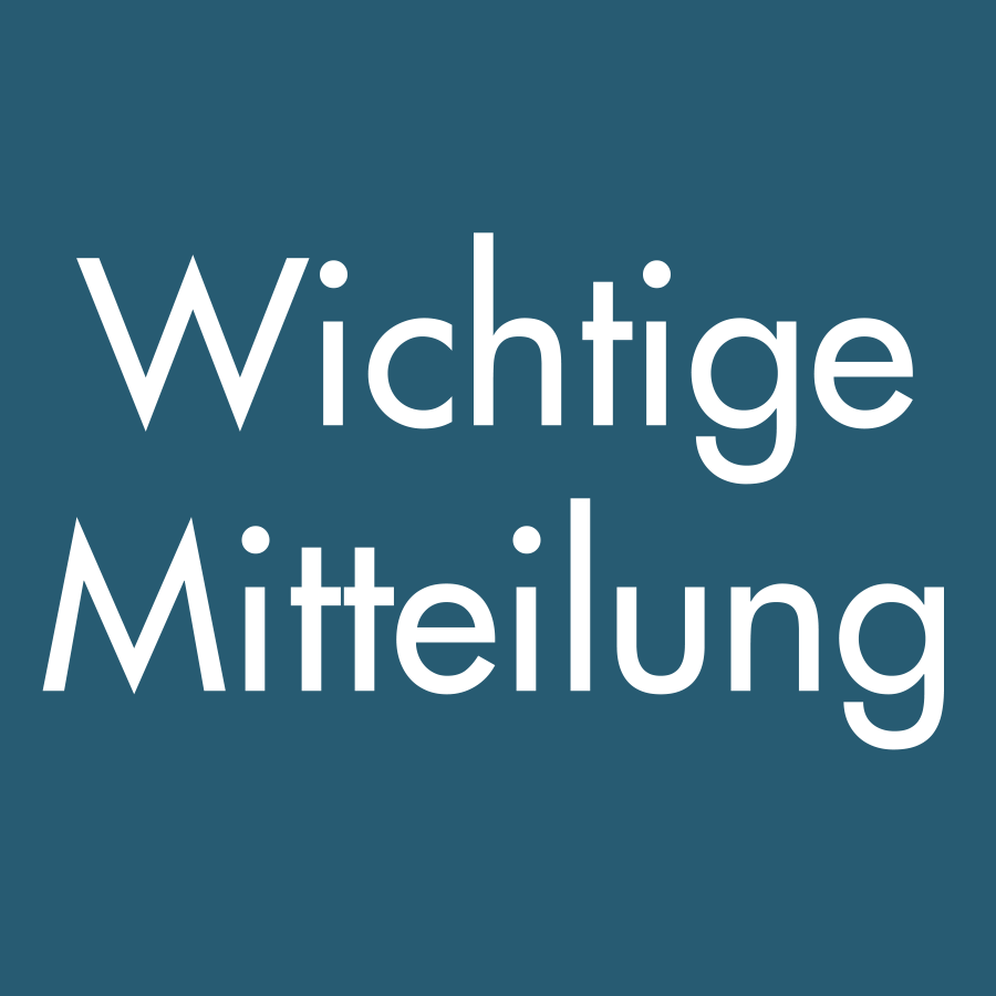 Wichtige Mitteilung 900×900